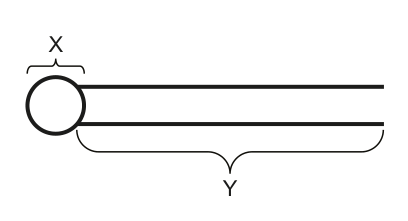 Diagram of a phospholipid molecule with parts X and Y labeled, for question 3.